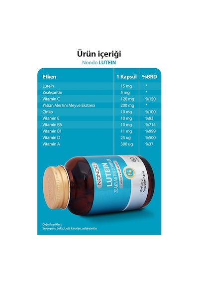 Nondo Lutein Zeaksantin Complex 60 Tablet