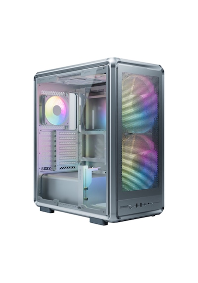 Cooler Master Masterframe 500 Mesh Argb 200mm Tempered Glass Usb 3.2 Silver E-atx Mid Tower Kasa