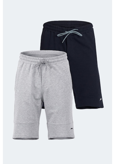 Slazenger Nora 2 Li Set Erkek Şort Lacivert - Gri