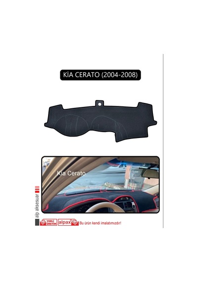 Kia Cerato 2004-2008torpido Koruma Halısı Siyah Kenar