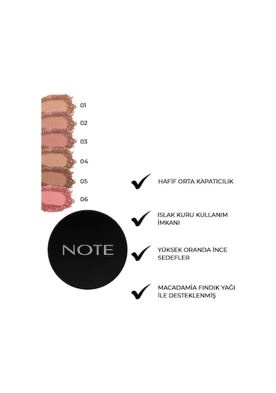 Note Cosmetique Baked Blusher Işıltılı Fırınlanmış Toz Allık - 03 Oriental Pink