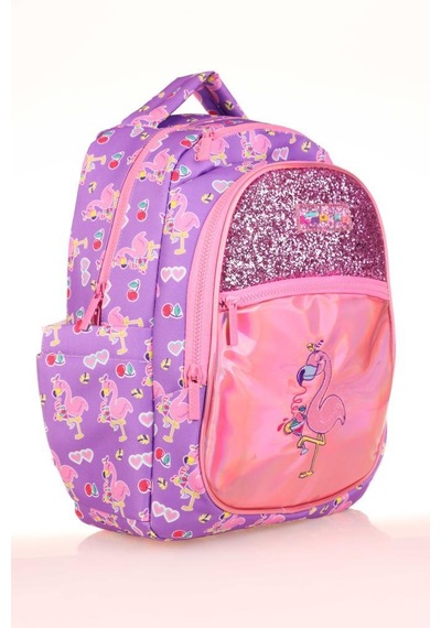 Kaukko Kids Sırt Çantası Aynalı Taşlı Flamingo L5137