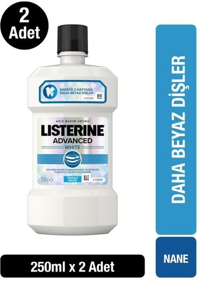Listerine Advanced White Ağız Bakım Suyu 2 x 250 ML