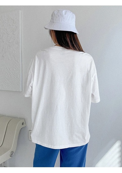 Flood Of Style Blooming Vitality Baskılı Beyaz Oversize Tişört