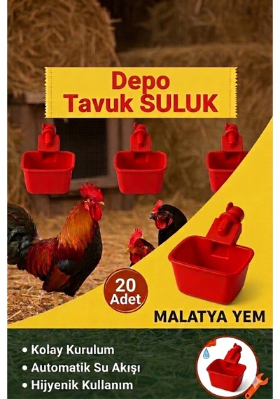 20adet Otomatik Depo Tavuk Sulugu