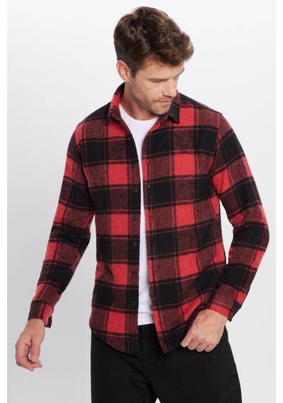 Tudors Erkek Slim Fit Dar Kesim Oduncu Kareli Kışlık Gömlek-31993 Çok Renkli Tudors Erkek Slim Fit Dar Kesim Oduncu Kareli Kışlık Gömlek-31993 Çok Renkli