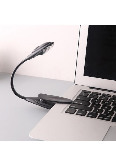 Okuma Işığı Led Booklight Kıskaçlı Pilli Model Led Işık