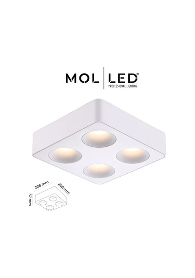 Molled Verona Serisi 4x8w Dörtlü Sıva Üstü Led Spot Beyaz Kasa 4000k - Mol2426-8wb4000k