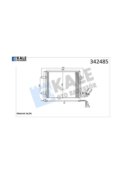 Klima Kondenseri Caddy Iıı Box-estate-touran Al-al Kale Radyatör 1t0820411a/ 1t0820411b/ 1t0820411c