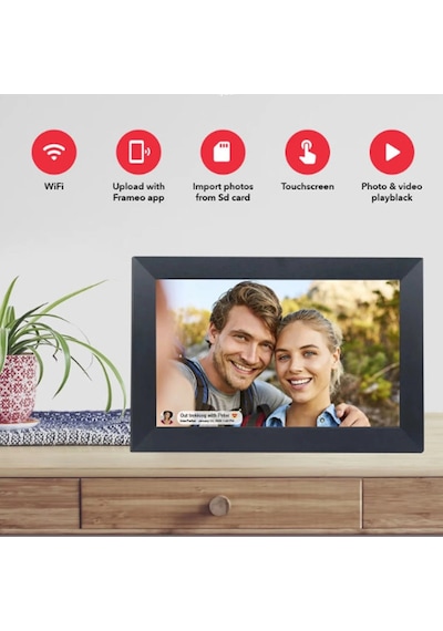 Fotoğraf Çerçevesi Wifi 10.1 İnç 32gb Dokunmatik Ekran, Uygulama Üzerinden Fotoğraf/video Paylaşımı