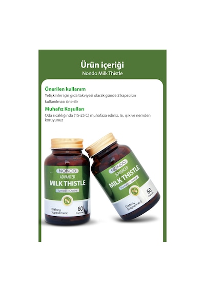 Nondo Milk Thistle 60 Kapsül