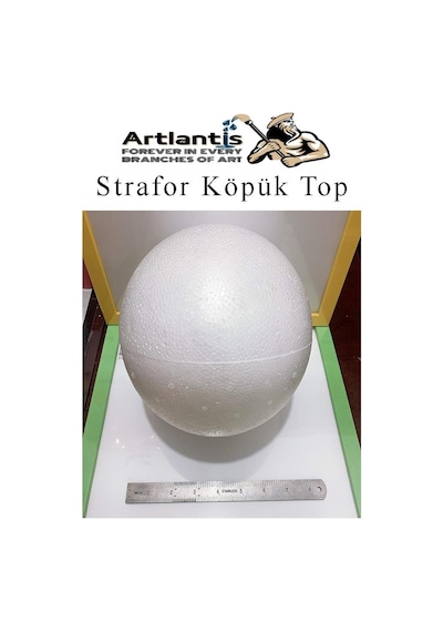 Strafor Köpük Top 20 Cm 3 Adet Köpük Top Küre Toplar Yuvarlak Strafor Köpük Top Okul Deney Hobi Sanat