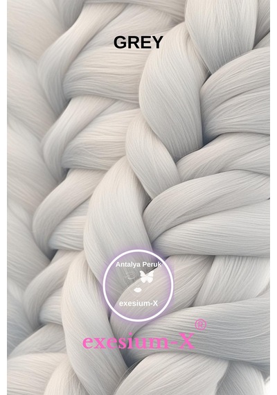 X-pression Afrika Örgüsü Ve Rasta Için Sentetik Saç 100gr-grey Açık Gri