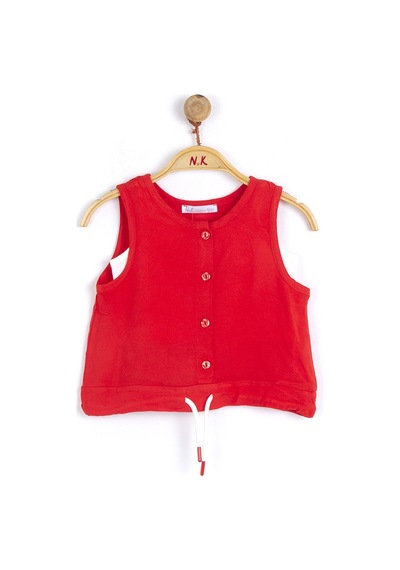 Xo Kids P-003461 Nk 32503 Kız Lets Go 2lı Bluz 4-8 Yaş Kırmızı