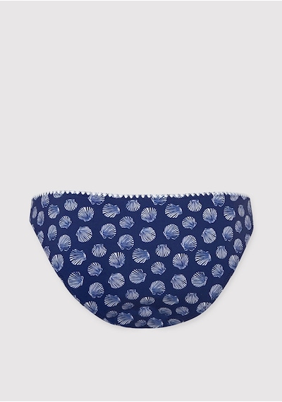Mavi - Deniz Kabuğu Baskılı Lacivert Bikini Altı 1914061-80946
