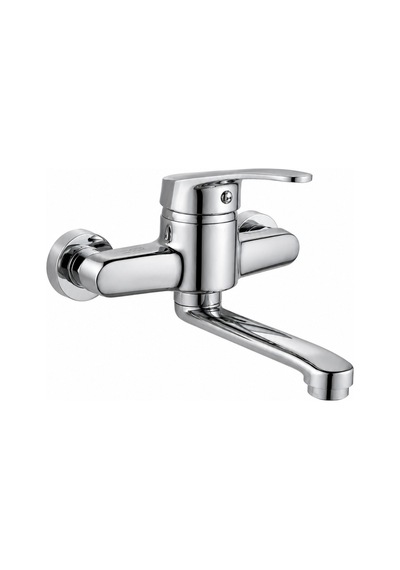 Lüx Premium Krom Alttan Borulu Mutfak-lavabo Bataryası Çeşmesi Musluğu Çift Su Girişli Modern Tasarım