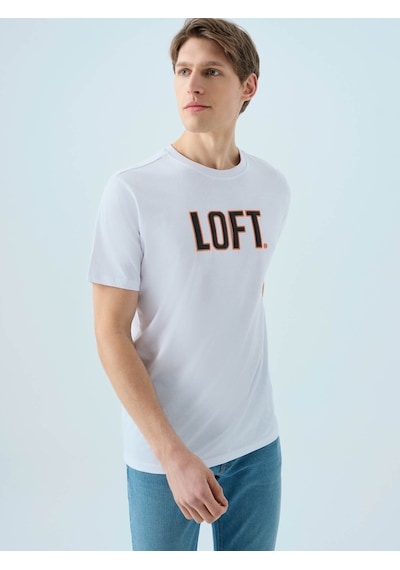 Loft Regular Fit Beyaz Erkek T-shirt Lf2038687 Beyaz