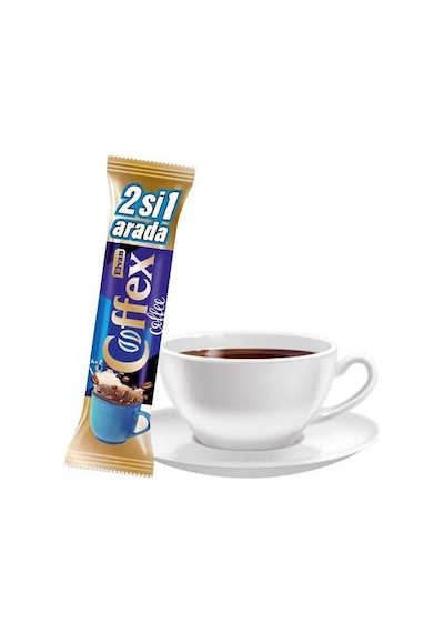 Elvan Coffex 2 si 1 Arada Hazır Kahve 12 Gr. (1 Kutu)