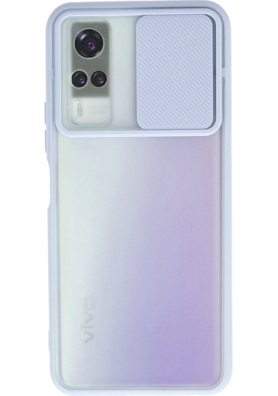 Cosmotex Newface Vivo Y53s Kılıf Palm Buzlu Kamera Sürgülü Silikon - Lila