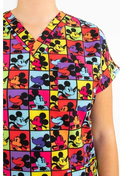 Renkli Mickey Desenli Likralı Alt Üst Takım Karışık Karışık