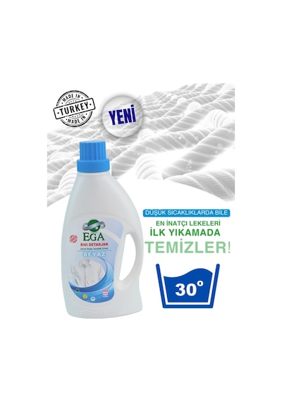 Ega Kimya Power Jel Siyah ve Beyaz Sıvı Yıkama Deterjanı 2 x 1100 ML