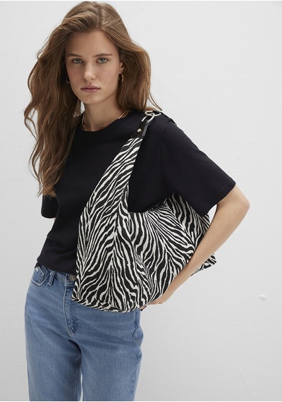 Mavi - Zebra Desenli Çanta 1913508-20933 Siyah