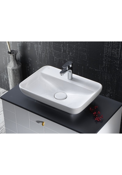 Turkuaz Seramik Cerastyle 60 CM Tezgah Üstü Çanak Lavabo