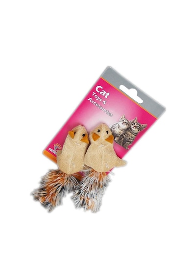 Eastland 5 CM Kedi Otlu Hışır Sincap Peluş Kedi Oyuncağı 2'li