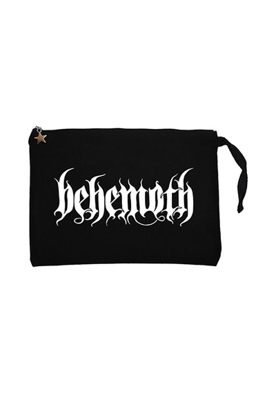 Behemoth Classic Logo Siyah Clutch Astarlı Cüzdan / El Çantası Siyah