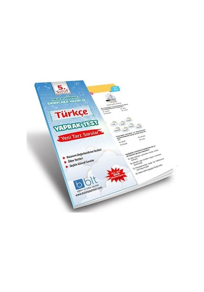 Bulut Eğitim Ve Kültür Yayınları / 5. Sınıf Türkçe Yaprak Test