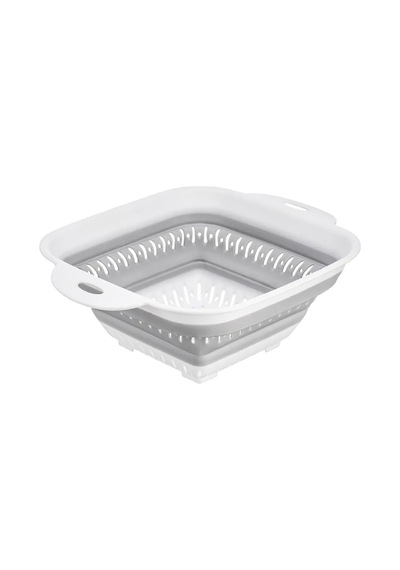 Katlanır Kare Süzgeç Lüks Sebze Meyve Süzgeci 27x22 Saplı Katlanır Kare Süzgeç Plastik Diğer