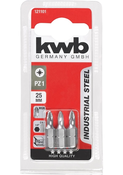 Kwb Bits Uç Seti 3 Parça Endüstriyel Pz 2 25 Mm 49121102