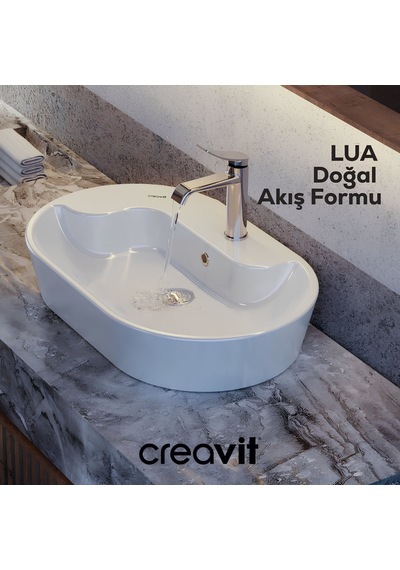 Creavit Lua Lavabo Banyo Eviye Bataryası 3'lü Set LU1500-LU2500-LU8500 Krom