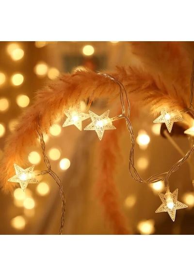 Dekoratif Yıldızlı İp Led Işık - Star Yıldız Led Işık Yılbaşı Süs