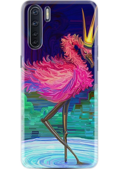 Oppo A31 Kılıf Silikon Queen Flamingo 1748