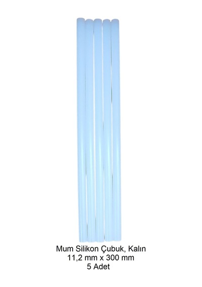 Silikon Mum Çubuk, Kalın 11,2 X 300 Mm 5 Adet
