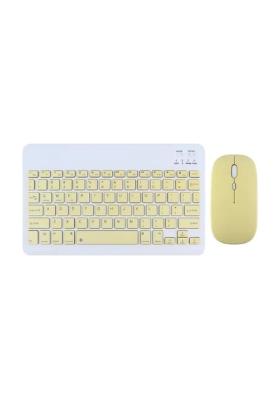 Bluetooth Kablosuz Klavye Ve Mouse Seti Kablosuz Klavye Renkli 150h Şarjlı