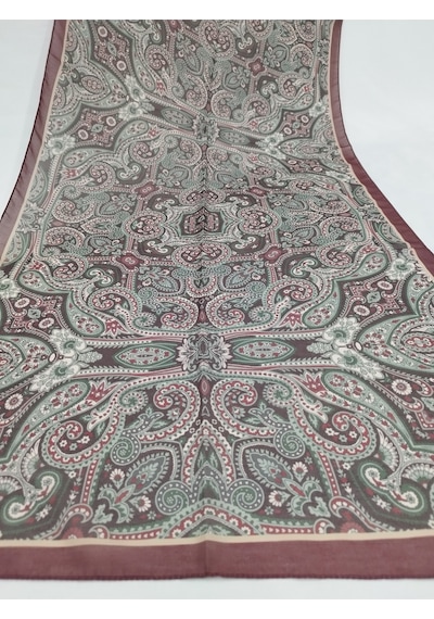 Eyfel Pamuklu Soft Özel Seri Şal Etnik & Çiçekli Desen, Orjinal, Tesettür Giyim, Yeni Koleksiyon Bordo
