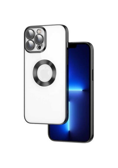 Apple Uyumlu iPhone 13 Pro Max Kılıf Logo Gösteren Kamera Korumalı Silik