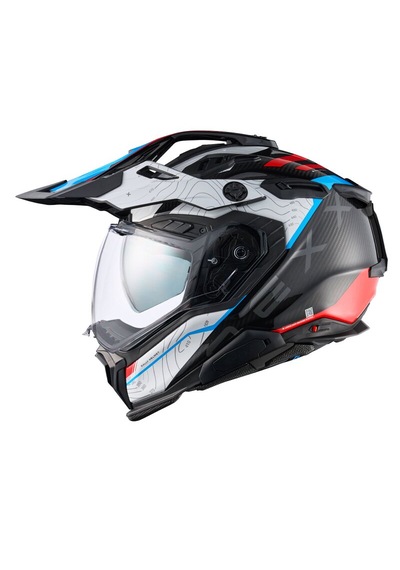 Nexx X.wed 3 Furka Karbon Enduro Motosiklet Kaskı Kırmızı - Mavi