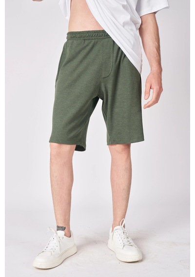 Defys Erkek Dokulu Oversize Bermuda Haki - 632427934 Haki