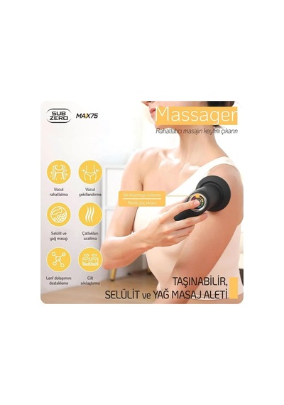 Masaj Aleti Taşınabilir Selülit Ve Yağ Masaj Aleti Siyah