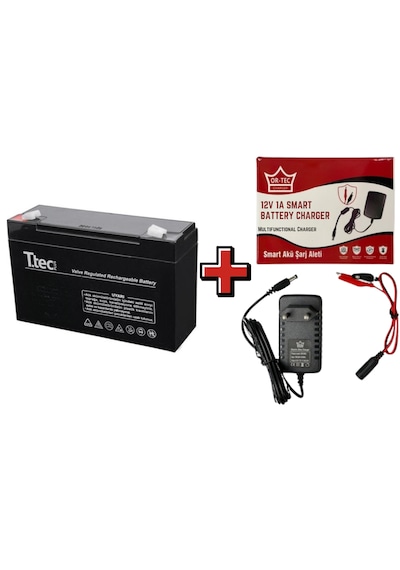 Ttec 12v 7ah Kuru Bakımsız Akü Ve Şarj Aleti