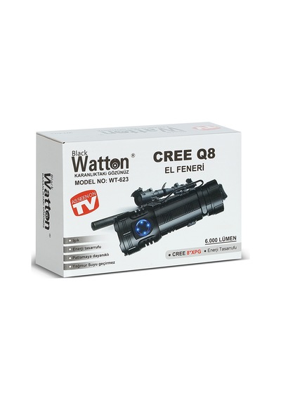 Cree Q8- Xqg 8+1 Led Şarjlı El Feneri Wt-623 Çok Renkli