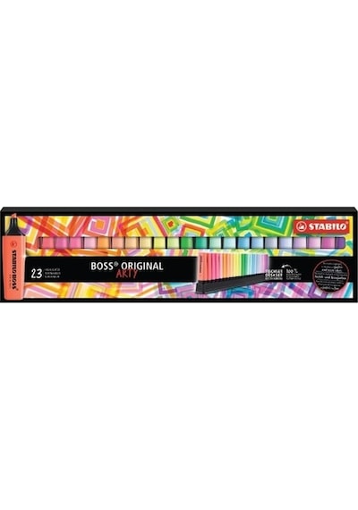 Stabilo Boss Original Pastel Renk Fosforlu Kalem 23'lü Çok Renkli