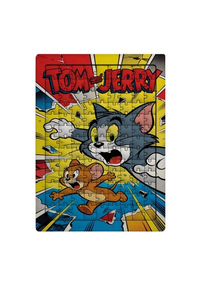 Ghostbastır Design Tom Ve Jerry 99 Parça Ayaklı Puzzle Dekoratif Çocuk Yapbozu 0105