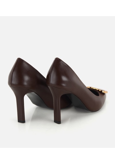 Hotiç Kadın Kahverengi Gold Toka Detaylı İnce Topuklu Stiletto 01ayh332670a480 01ayh332670a480