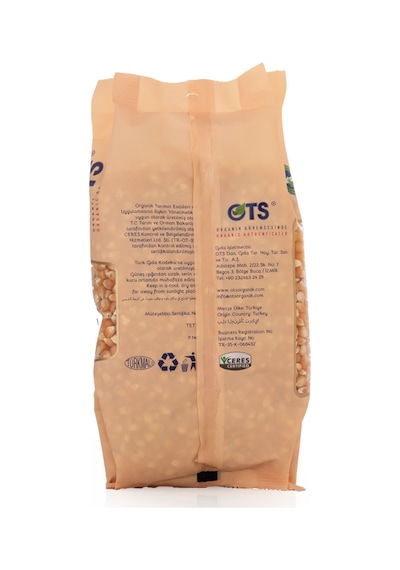 Ots Organik Patlak Mısır 750 gr (Organik Sertifikalı, Pestisit Analizli)
