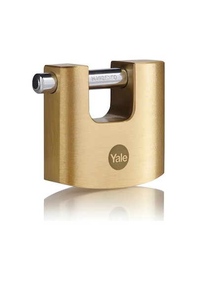 Yale 80mm Oval Kayar Pimli Pirinç Asma Kilit - Blister - Y114B/80/118/1