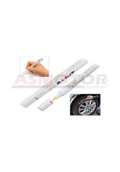 Lastik Yazı Kalemi Pvc Boya Beyaz - Su Geçirmez. Taze Ürün. Taze